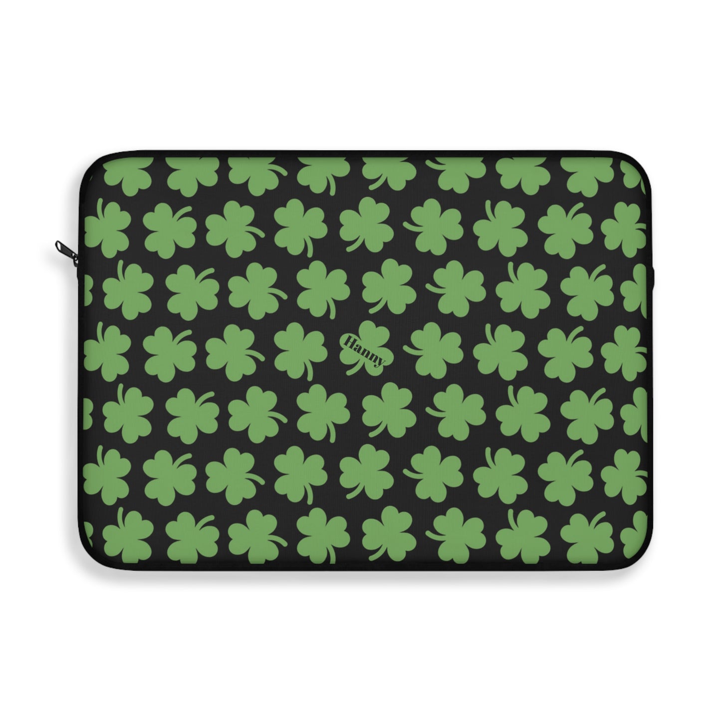 St. Patrick's Day Laptop Sleeve, Shamrock Green Tech Case, Holiday Gift, Computer Bag, Stylish Accessory