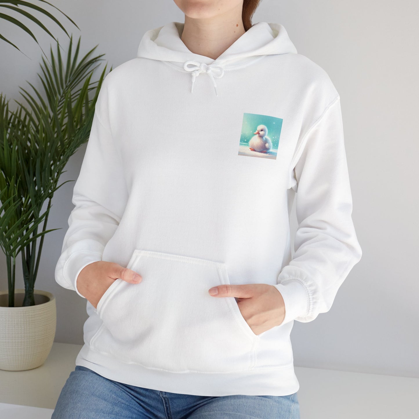 Cute Duckling Unisex Hooded Sweatshirt, Cozy Hoodie, Animal Lover Gift, Spring Fashion, Cute Sweatshirt, Comfortable Layering