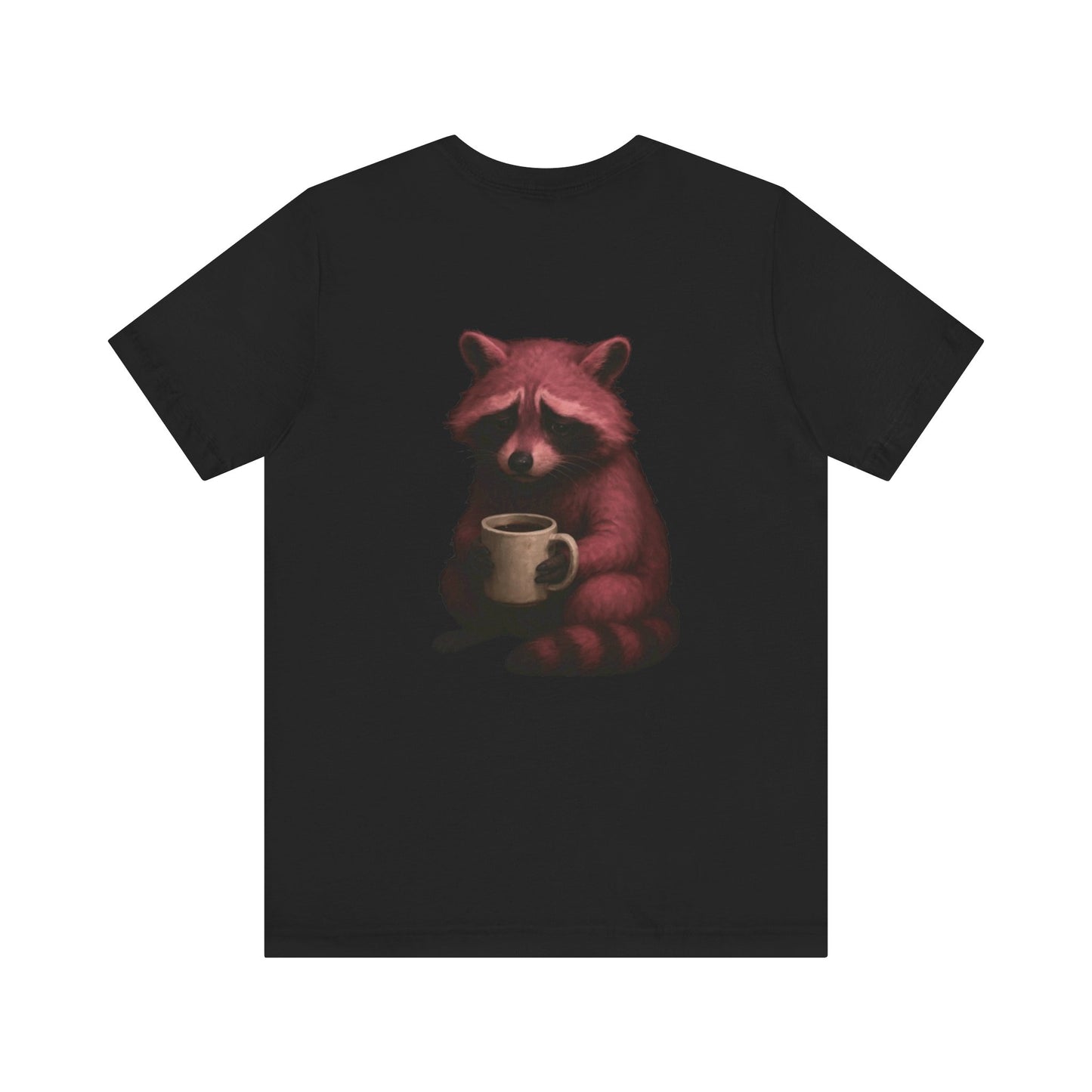 Cozy Raccoon Print Tee, Cute Animal Lover Shirt, Gift for Friends, Unique Graphic Tee, Fun Casual Wear, Everyday Comfort