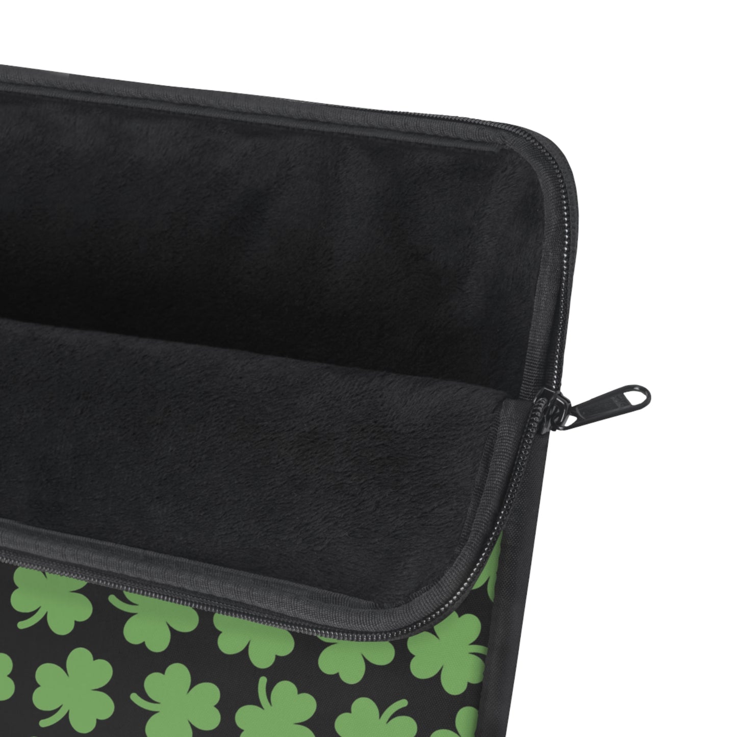 St. Patrick's Day Laptop Sleeve, Shamrock Green Tech Case, Holiday Gift, Computer Bag, Stylish Accessory