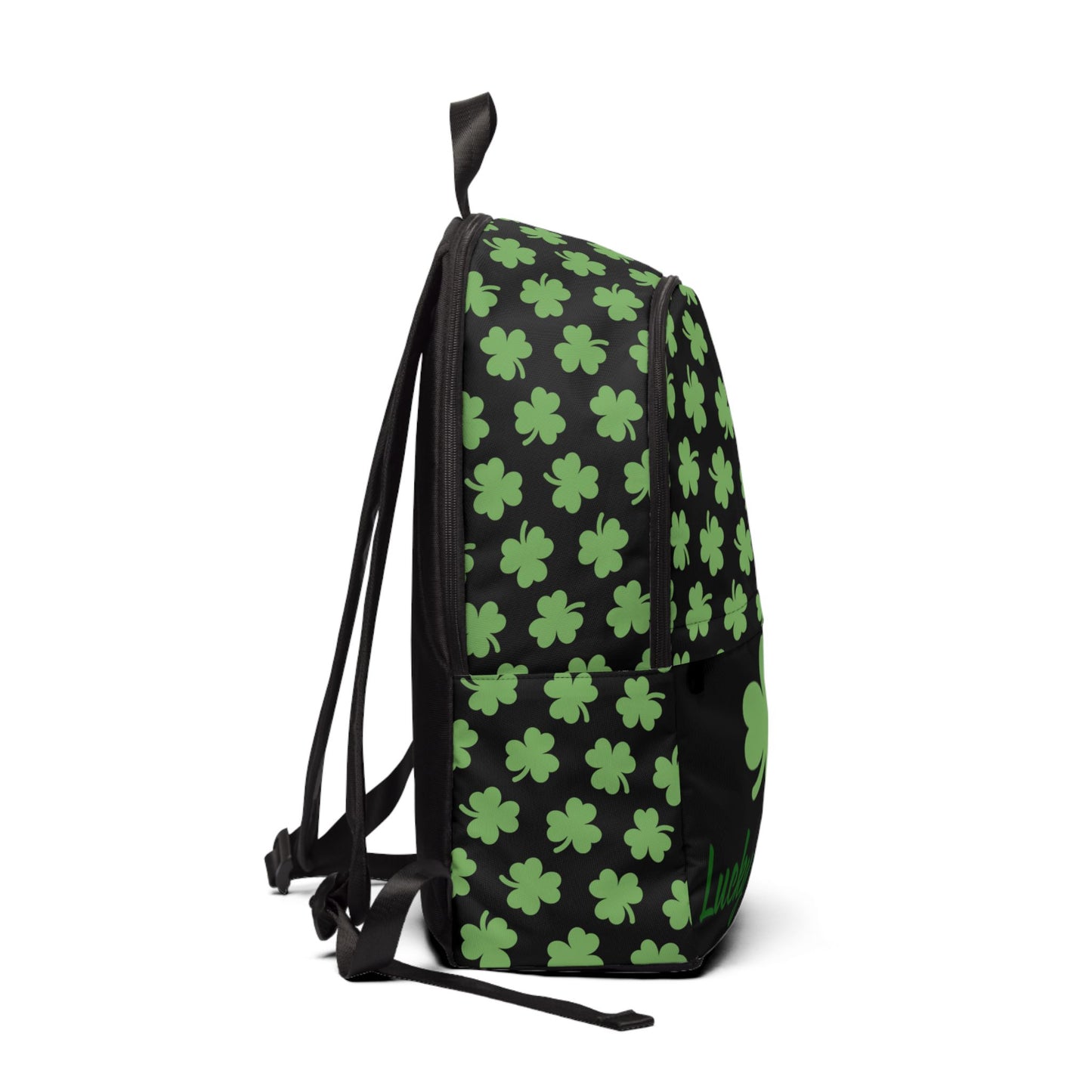 Lucky Shamrock Unisex Backpack | St. Patrick's Day Gear | Eco-Friendly Student Bag | Trendy Green Clover Tote | Everyday Use Rucksack