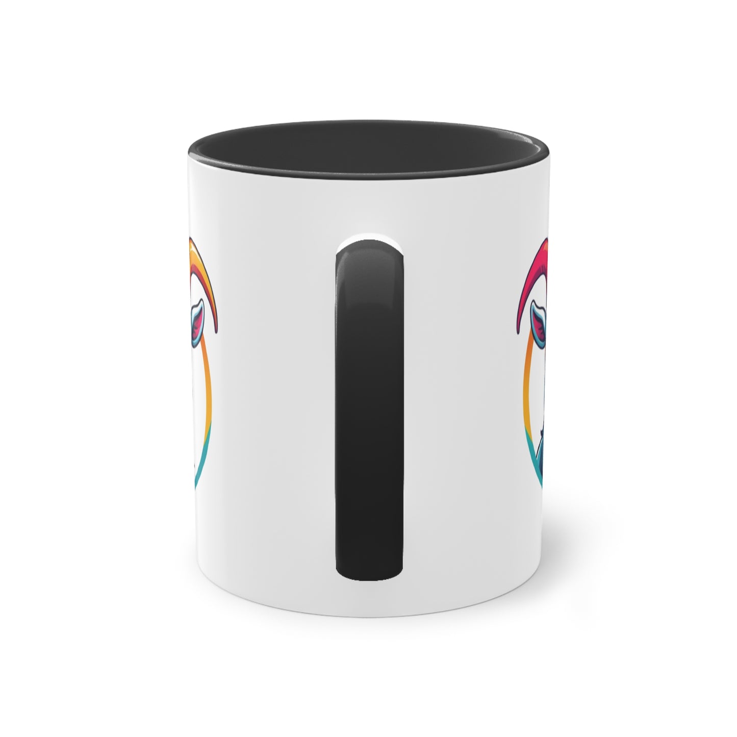 Colorful Goat Graphic Coffee Mug, Unique Drinkware for Animal Lovers, Fun Gift for Birthdays, Housewarming, or Pet Lovers