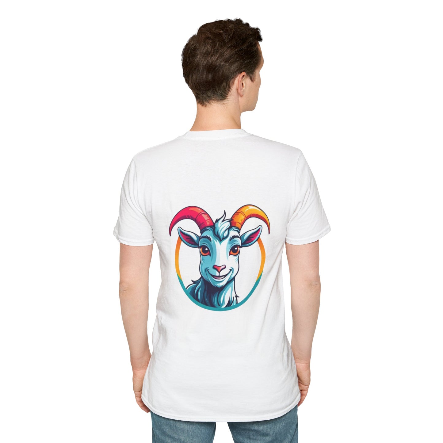 Colorful Goat Design Unisex T-Shirt, Cute Animal Tee, Gift for Goat Lovers, Birthday Shirt, Rainbow Animal Apparel, Fun Casual Outfit