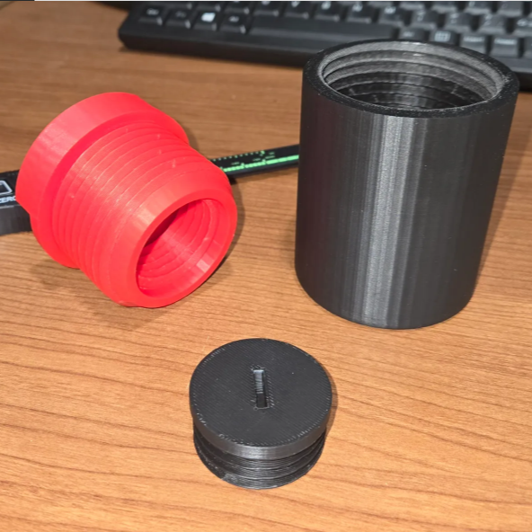 secret Threaded stash jar