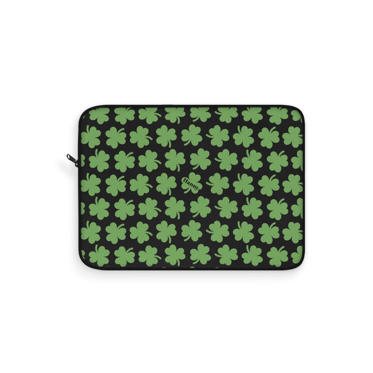 St. Patrick's Day Laptop Sleeve, Shamrock Green Tech Case, Holiday Gift, Computer Bag, Stylish Accessory