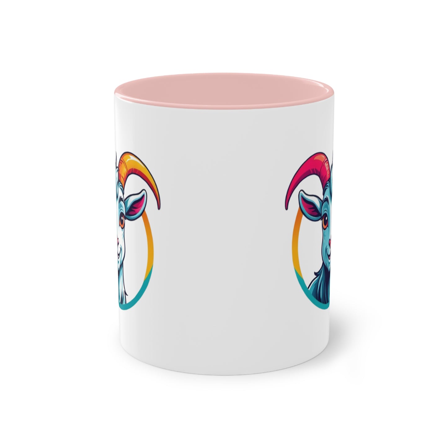 Colorful Goat Graphic Coffee Mug, Unique Drinkware for Animal Lovers, Fun Gift for Birthdays, Housewarming, or Pet Lovers