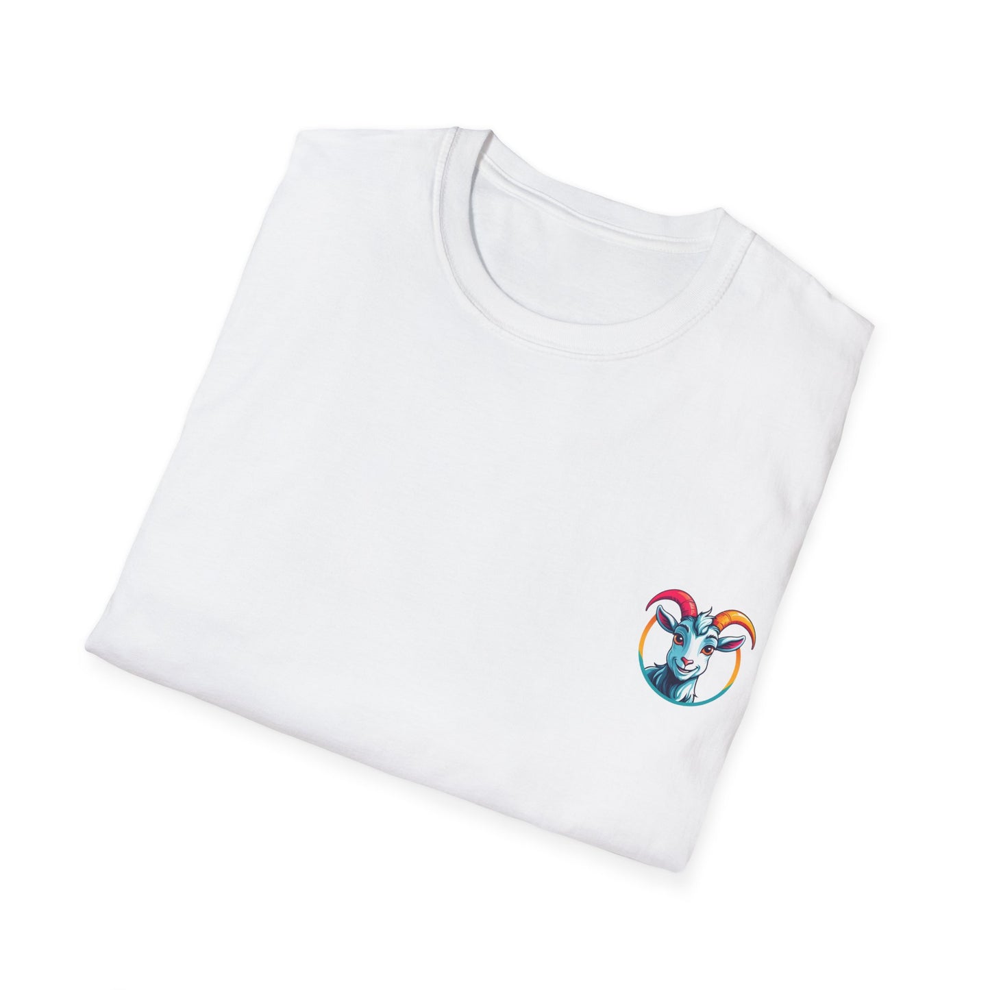 Colorful Goat Design Unisex T-Shirt, Cute Animal Tee, Gift for Goat Lovers, Birthday Shirt, Rainbow Animal Apparel, Fun Casual Outfit