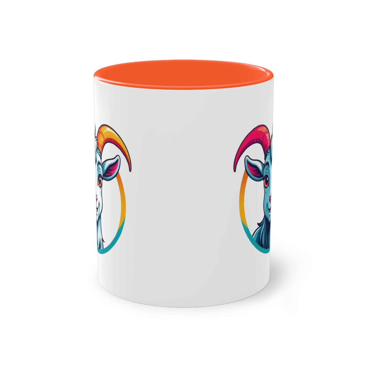 Colorful Goat Graphic Coffee Mug, Unique Drinkware for Animal Lovers, Fun Gift for Birthdays, Housewarming, or Pet Lovers