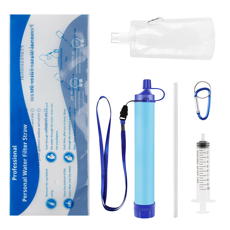outdoor emergency water filter outdoor water purification straw direct drinking individual soldier straw sterilization filter water purifier camping printing