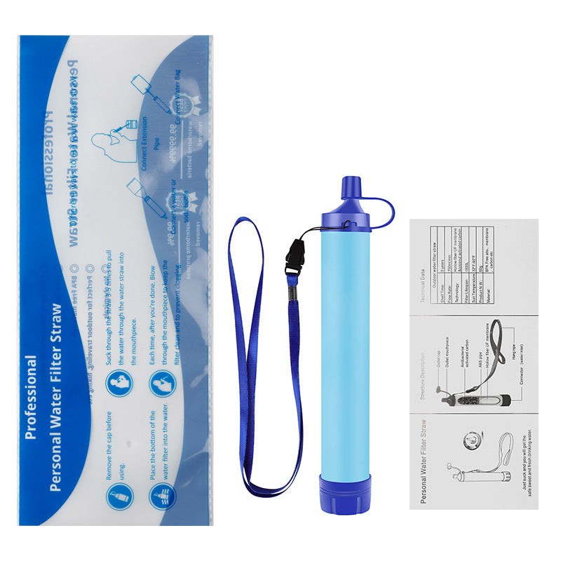 outdoor emergency water filter outdoor water purification straw direct drinking individual soldier straw sterilization filter water purifier camping printing