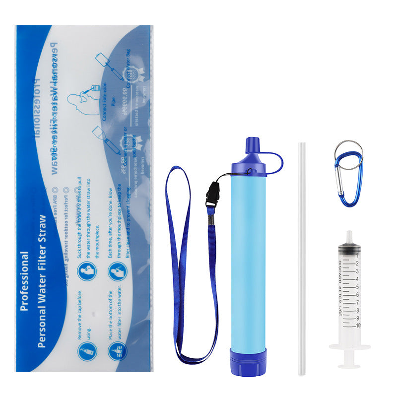outdoor emergency water filter outdoor water purification straw direct drinking individual soldier straw sterilization filter water purifier camping printing
