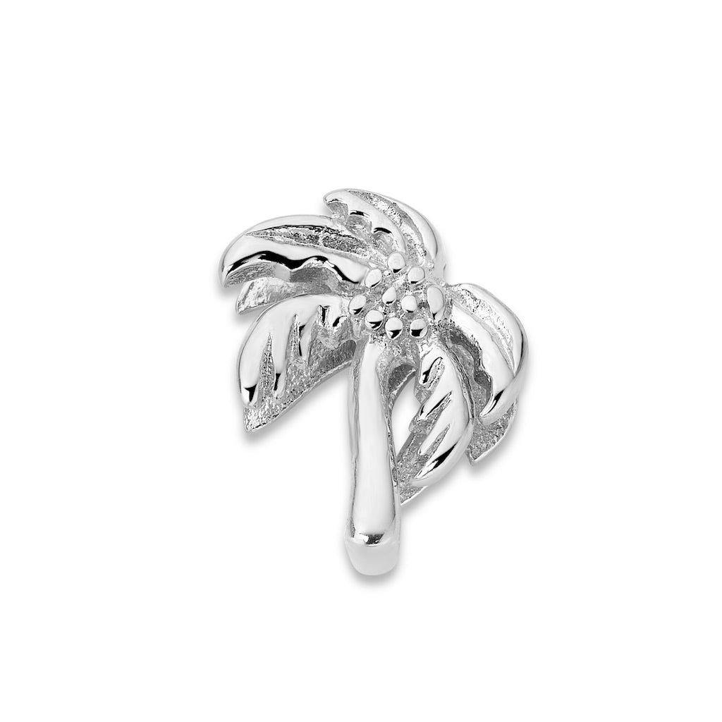 Mesh charm palm tree silver