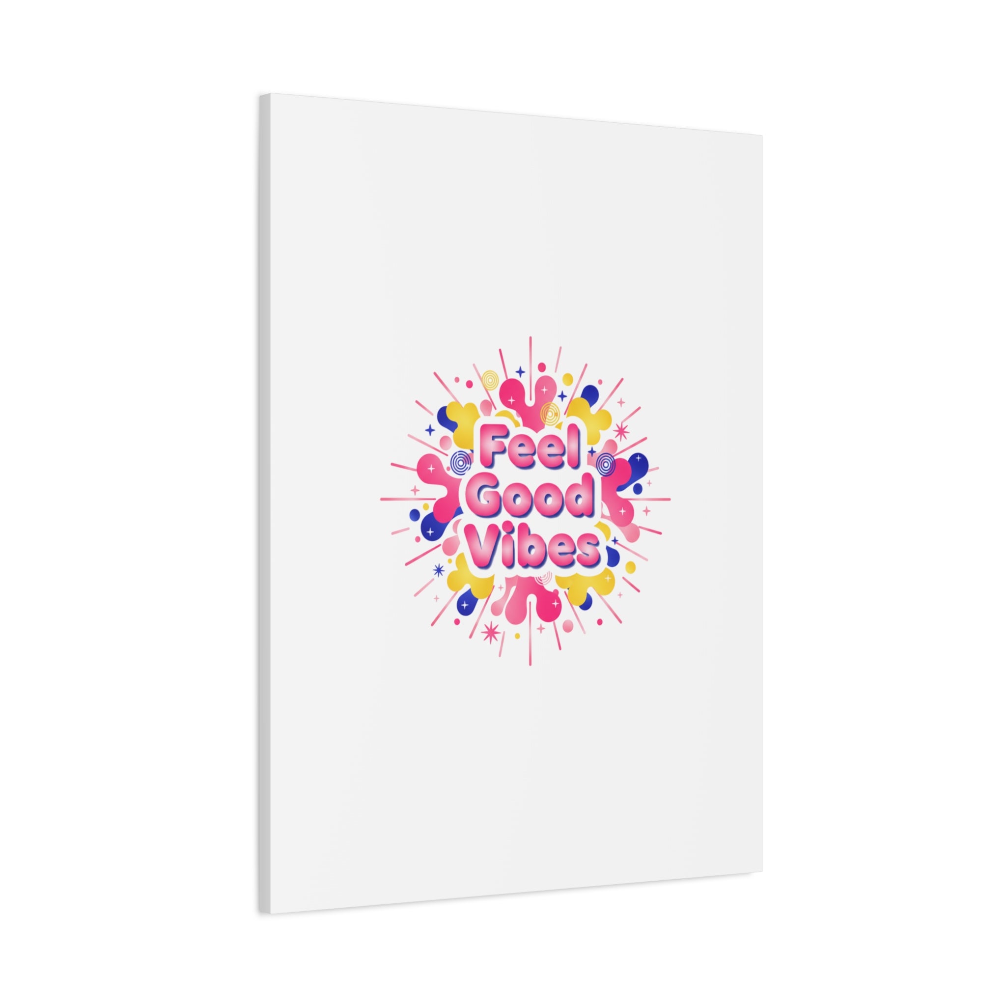 Feel Good Vibes Canvas | Dopamine Decor, Neon Gradient Squishy Art