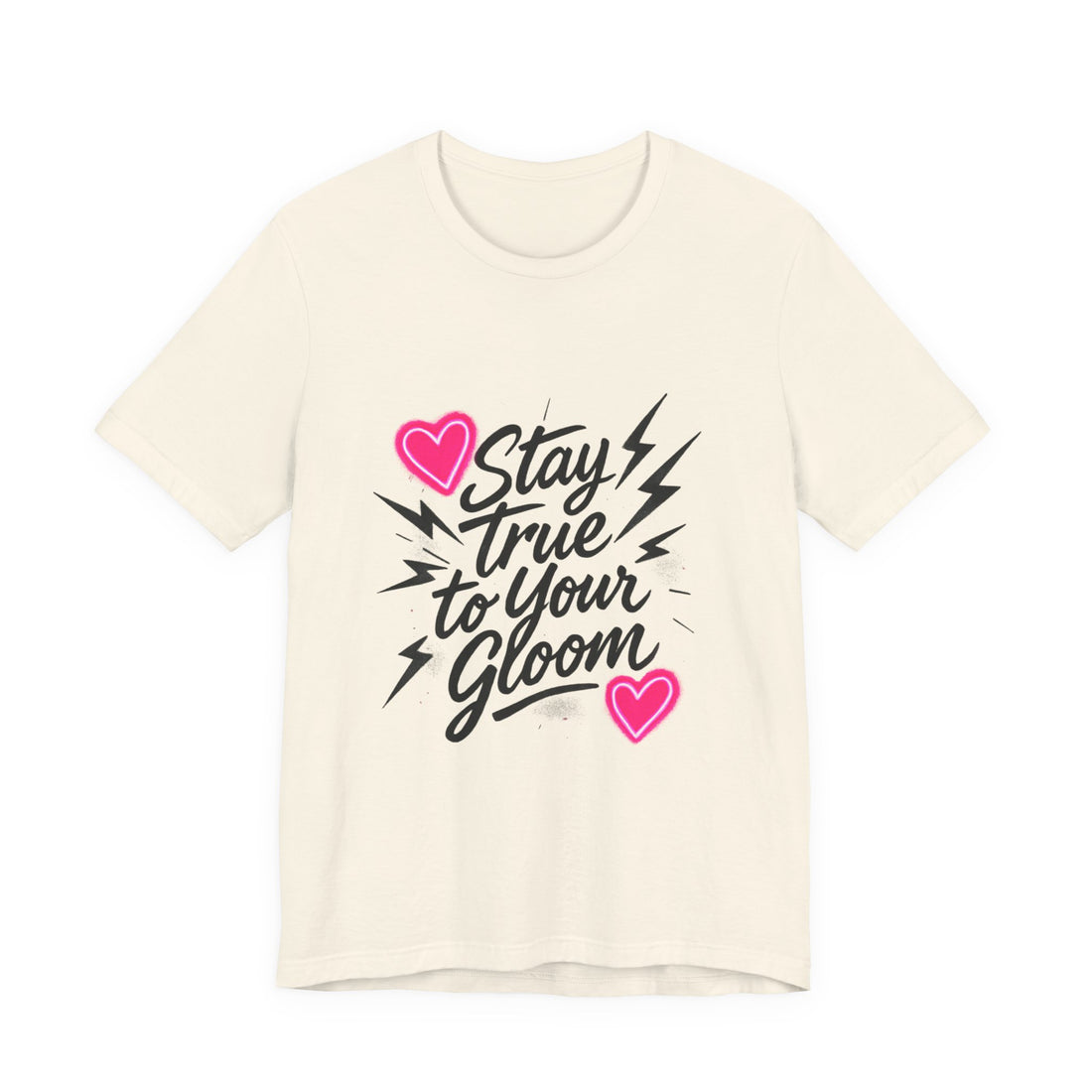 Stay True To Your Gloom T-Shirt — Heart & Lightning Retro Graphic Tee