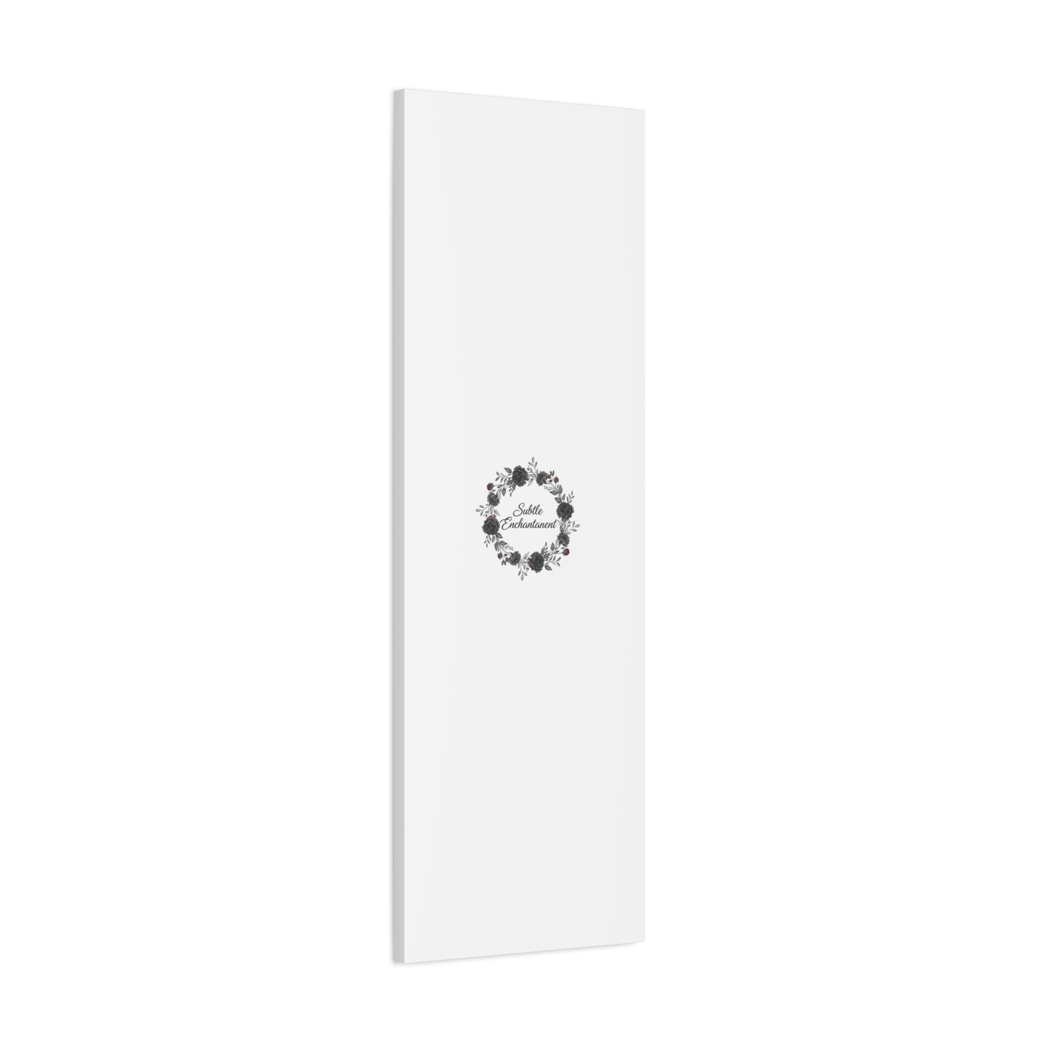 Moon Rose Wreath Canvas, Romantic Gothic Lite, Soft Goth Floral Wall Art