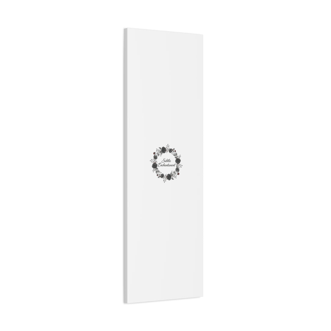 Moon Rose Wreath Canvas, Romantic Gothic Lite, Soft Goth Floral Wall Art