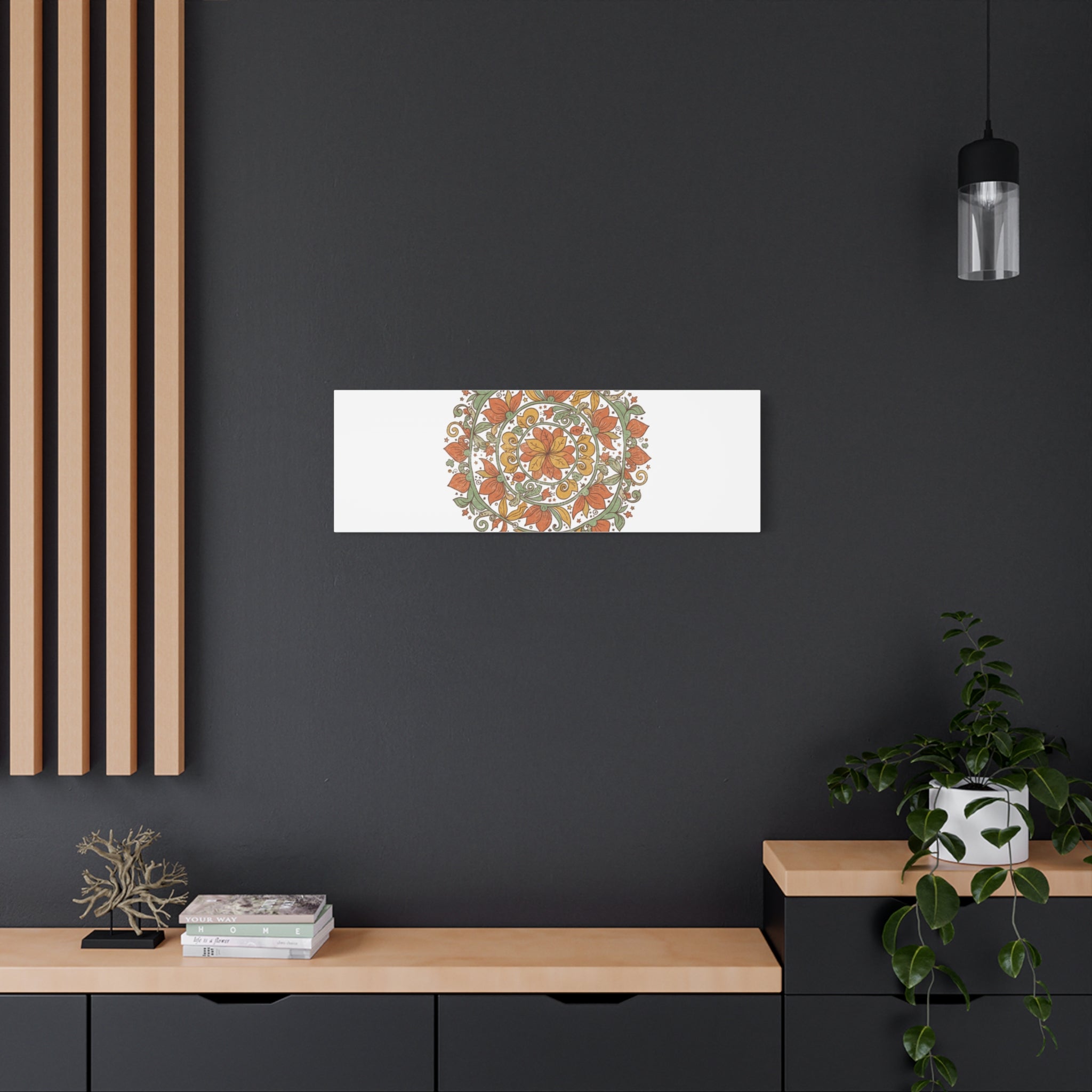 Stay Wild Mandala Canvas, Boho Paisley Wall Art | Artisanal Boho Print