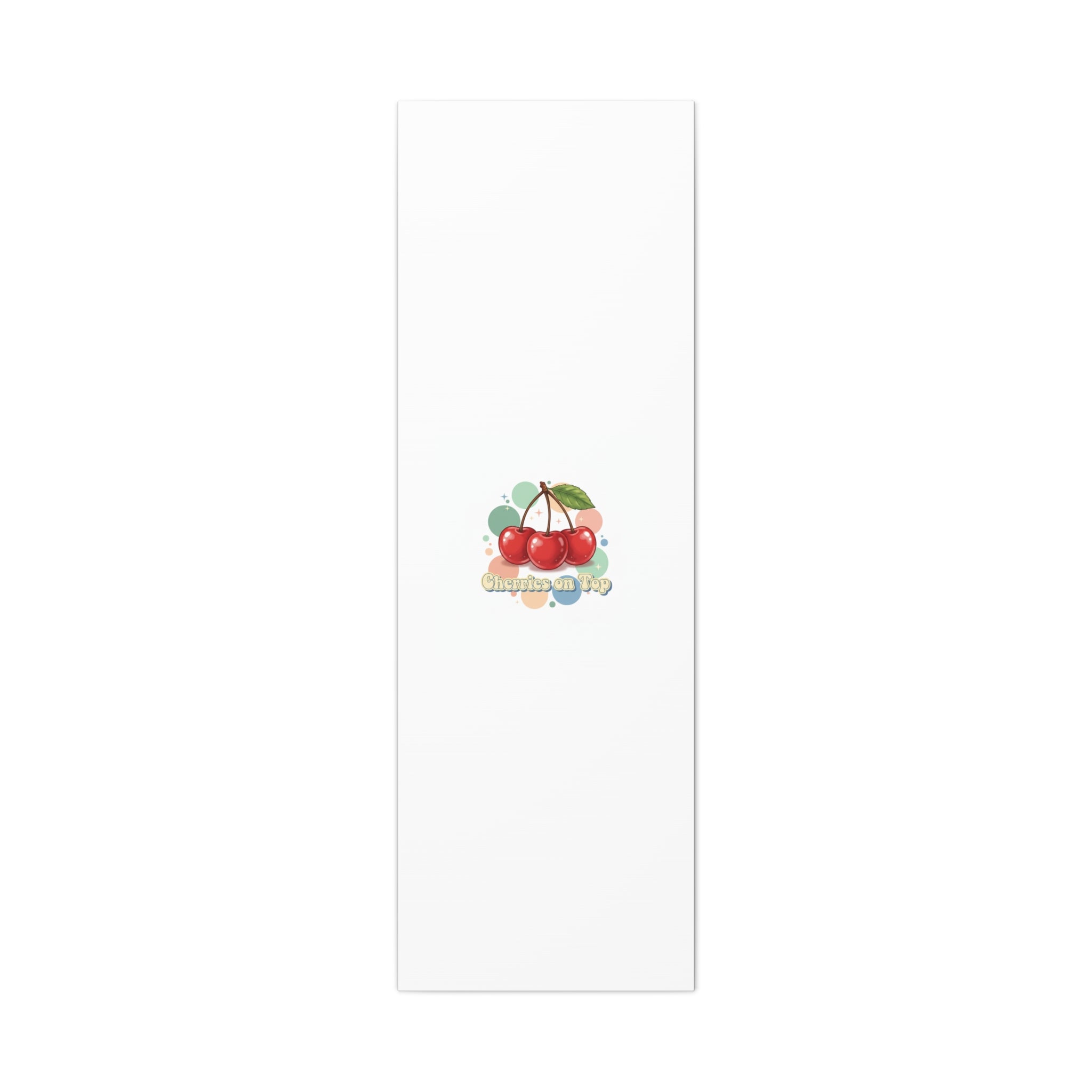 Cherries on Top Canvas | Retro Kawaii Fruit Wall Art