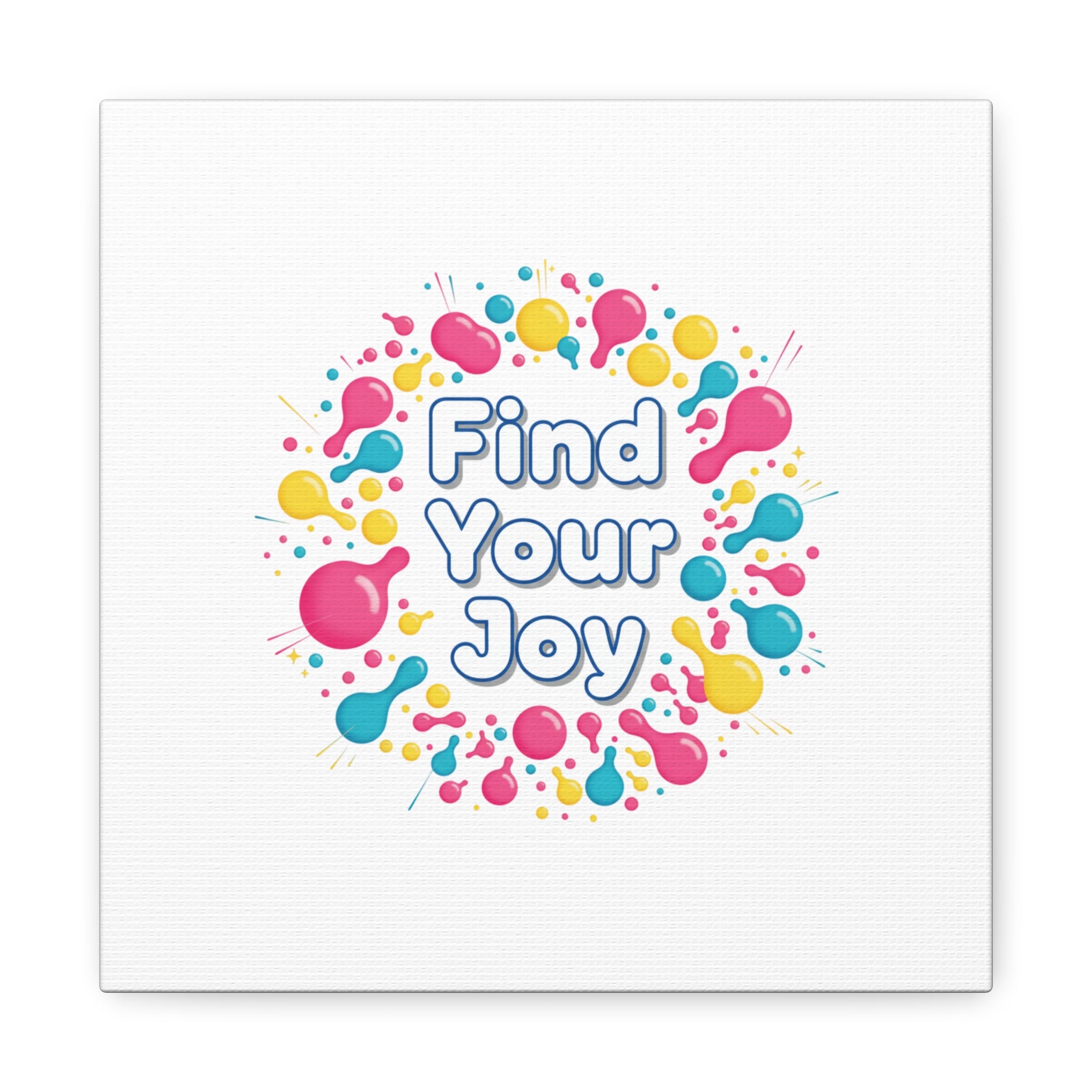 Find Your Joy Canvas | Dopamine Decor, Neon Gradient Squiggle Art