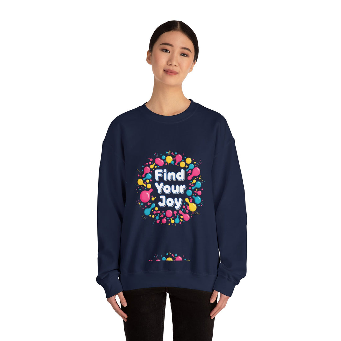 Find Your Joy Sweatshirt | dopamine decor, neon squiggle art