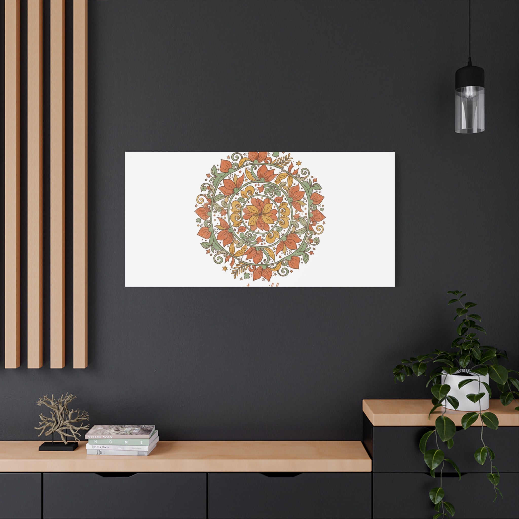 Stay Wild Mandala Canvas, Boho Paisley Wall Art | Artisanal Boho Print