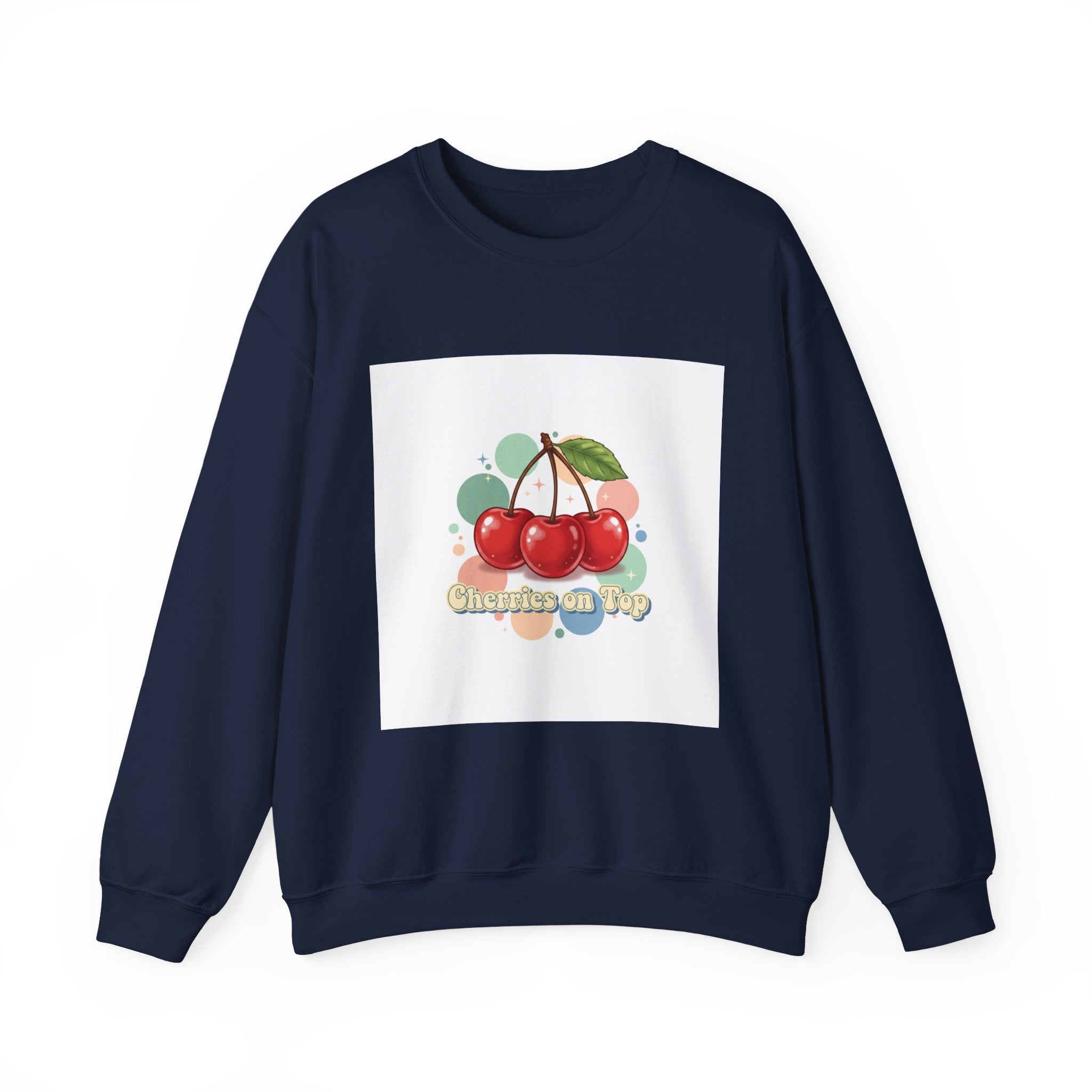 Cherries on Top Sweatshirt | vintage cherry kawaii fruit graphic