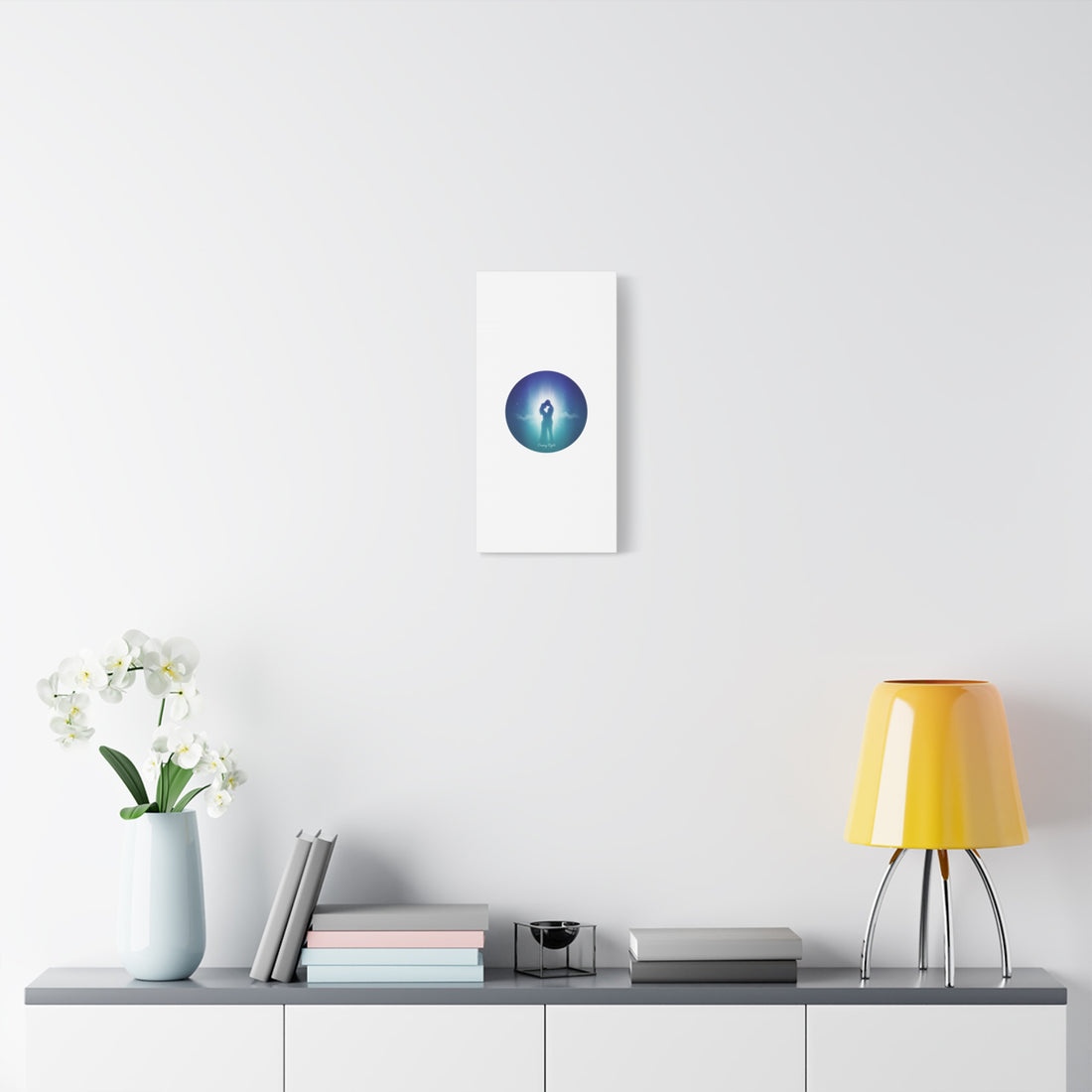 Dreamy Nightscape Canvas | Afterlight Atmospheric Print, Luminous Night Bloom