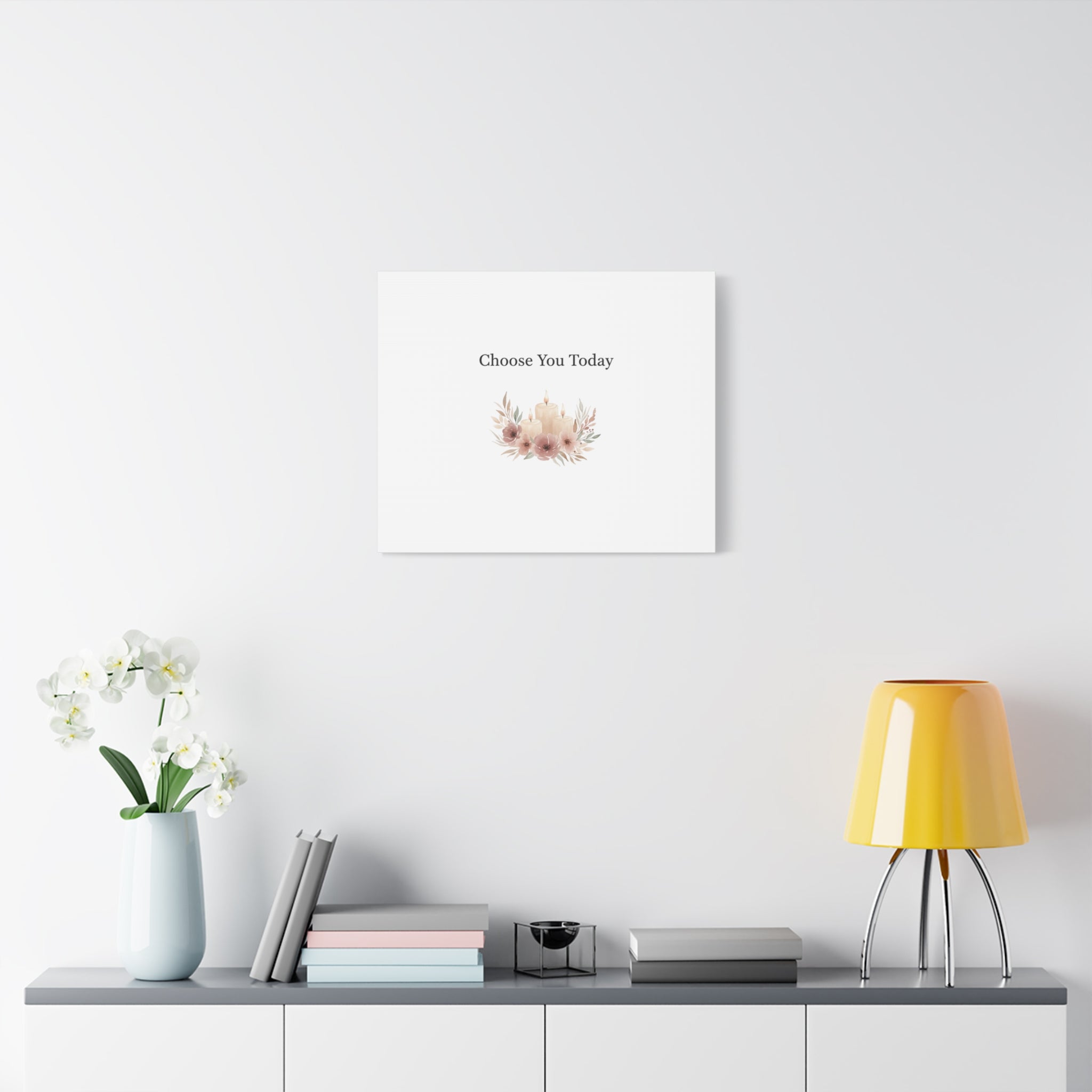 Choose You Today Canvas | Self-Love Valentine, Self Care Wall Art