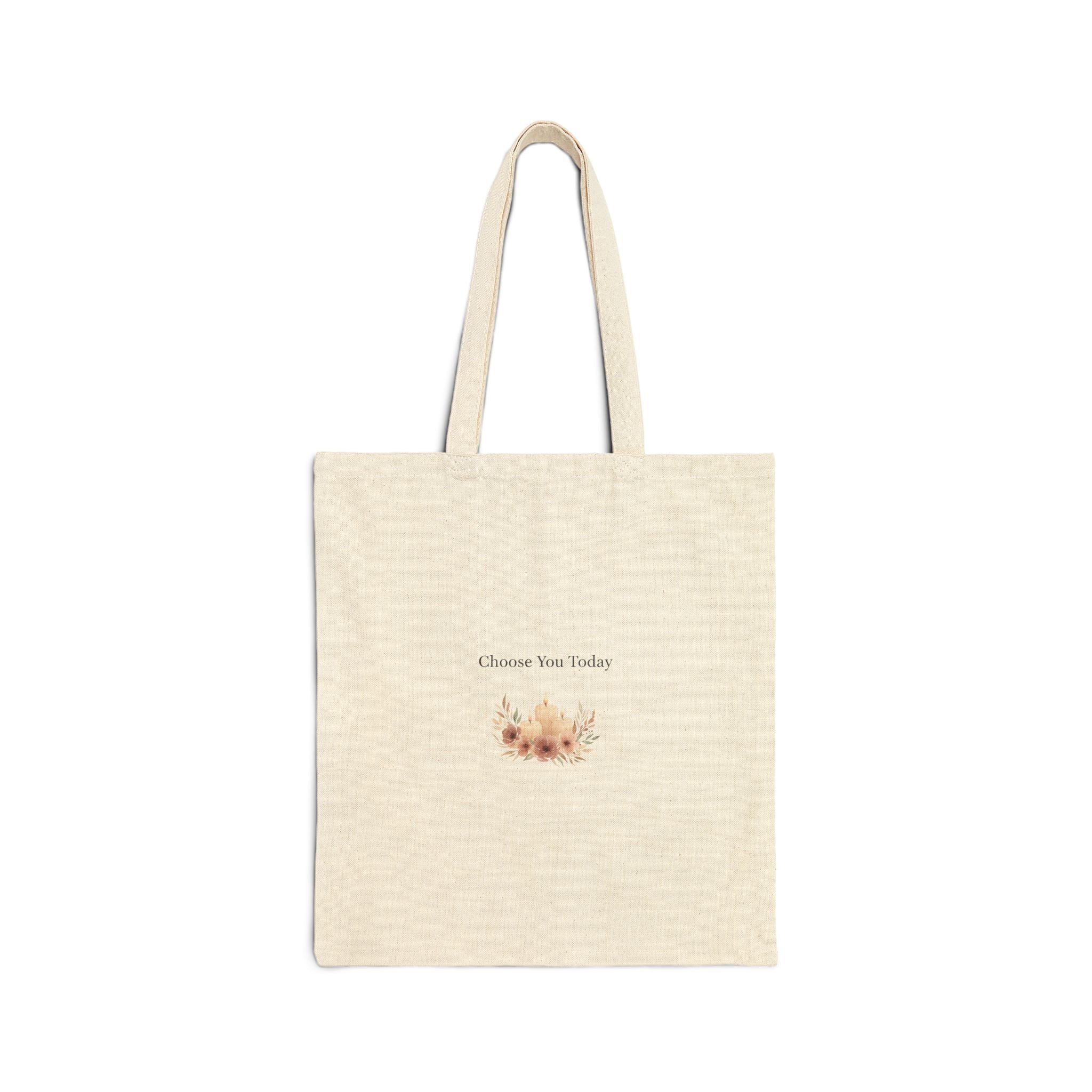 Choose You Today Tote | Self‑Love Valentine, Self Care Canvas Tote