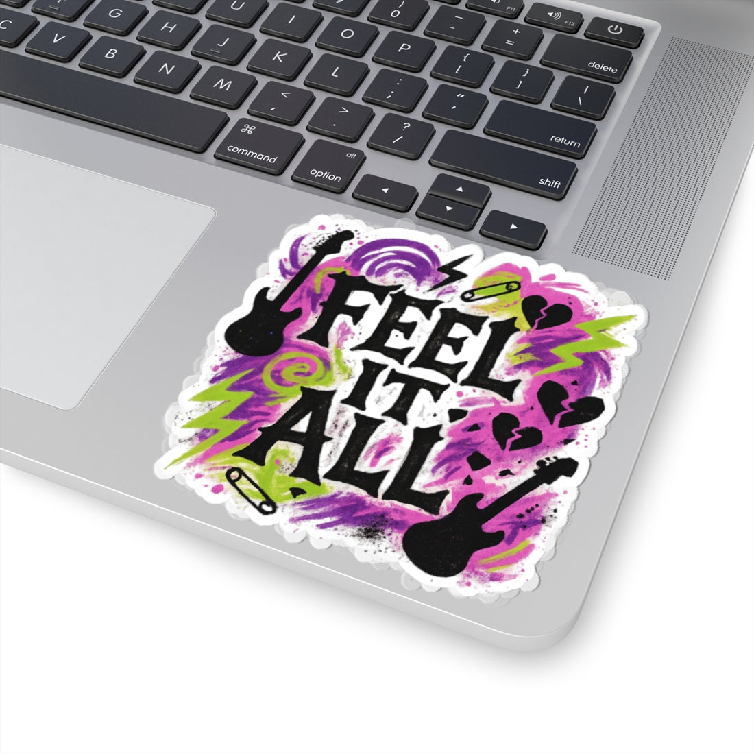 Feel It All Sticker — Grunge Rock Kiss-Cut Decal