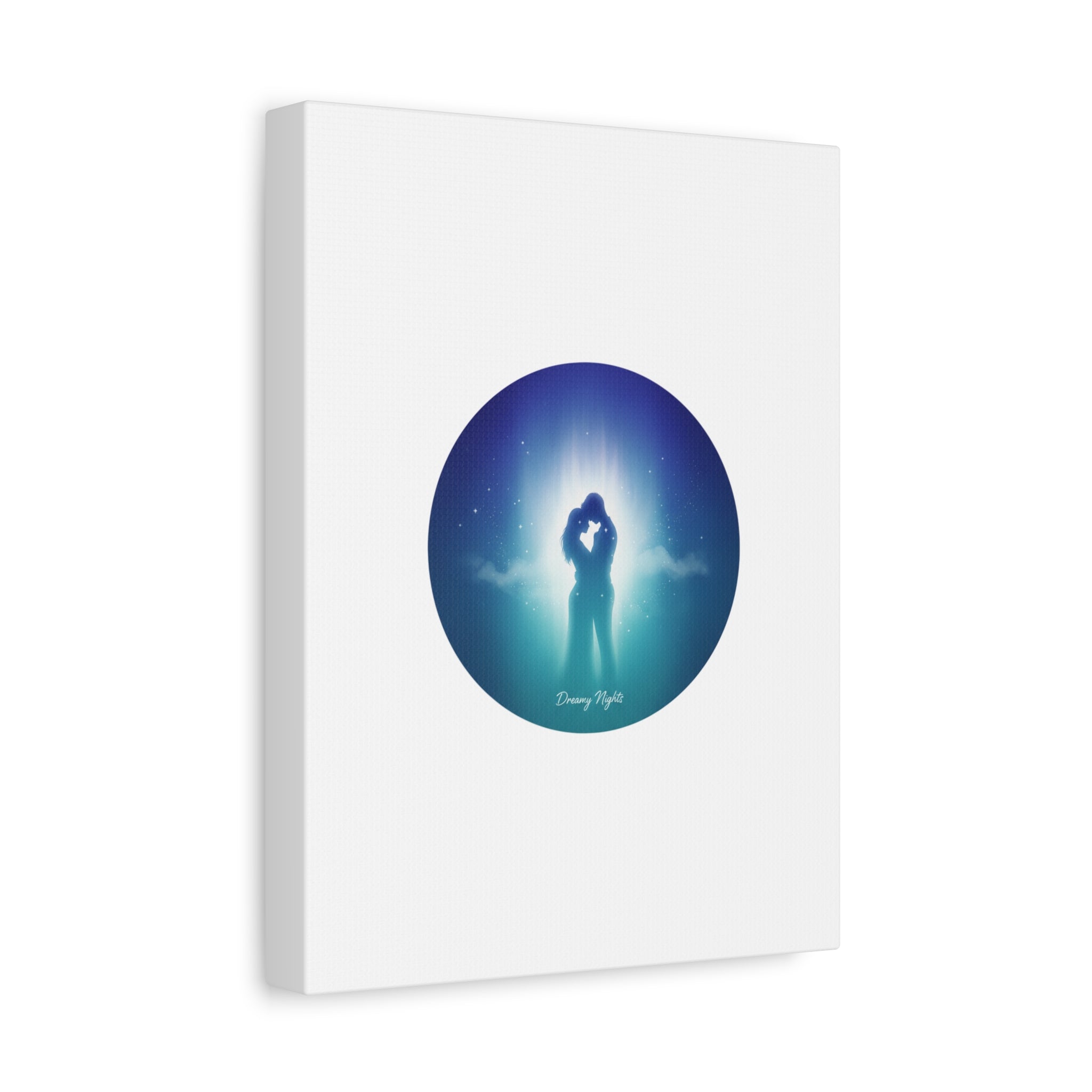 Dreamy Nightscape Canvas | Afterlight Atmospheric Print, Luminous Night Bloom