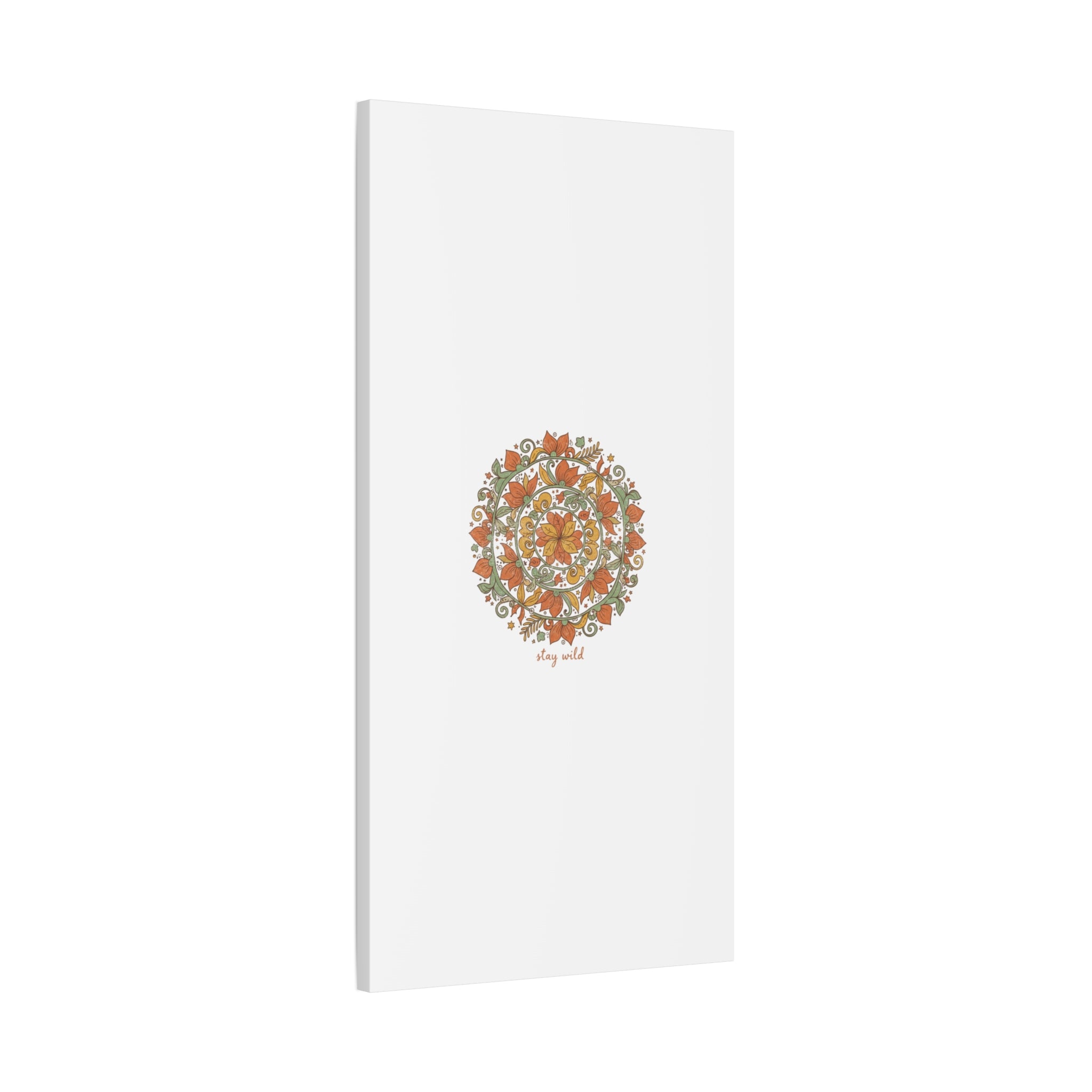 Stay Wild Mandala Canvas, Boho Paisley Wall Art | Artisanal Boho Print