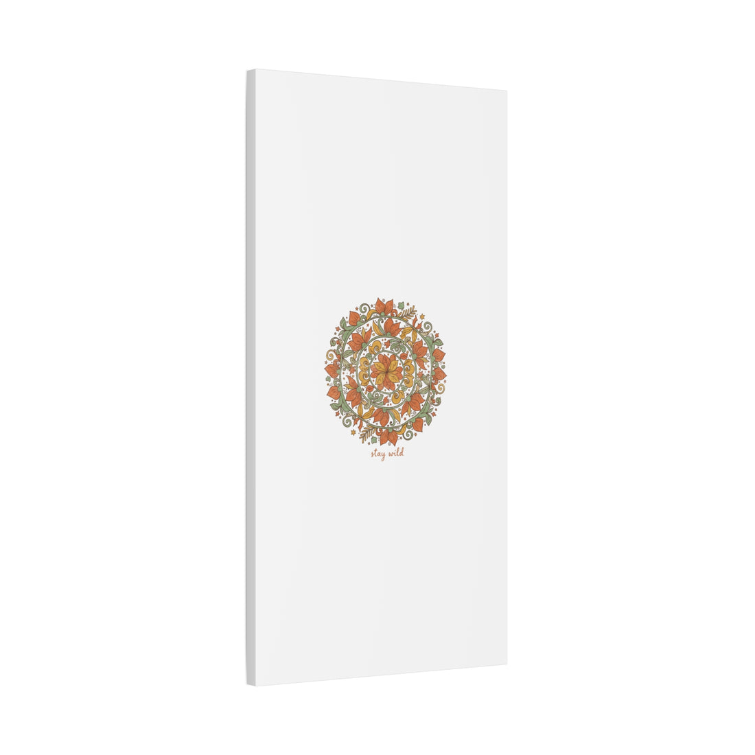 Stay Wild Mandala Canvas, Boho Paisley Wall Art | Artisanal Boho Print