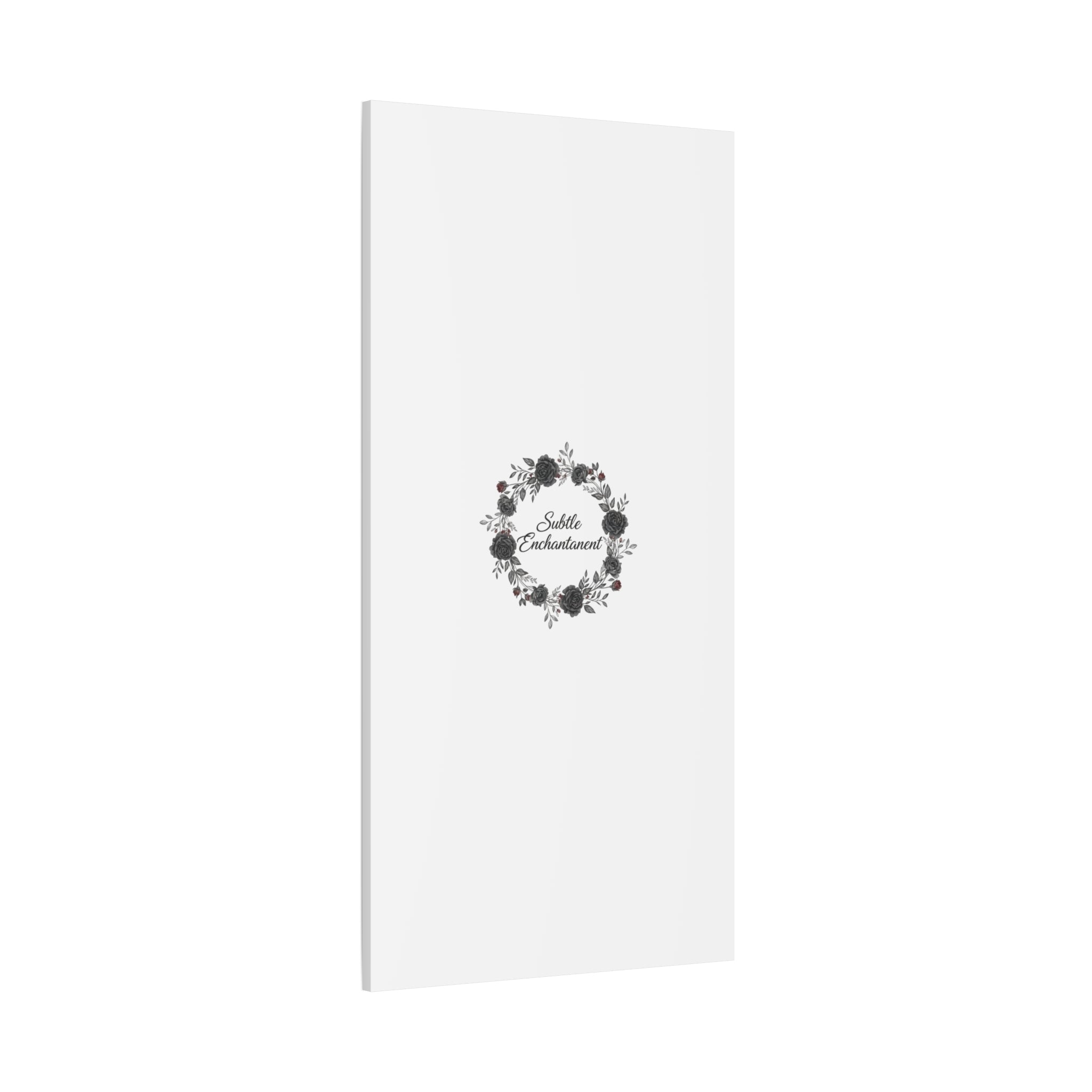 Moon Rose Wreath Canvas, Romantic Gothic Lite, Soft Goth Floral Wall Art