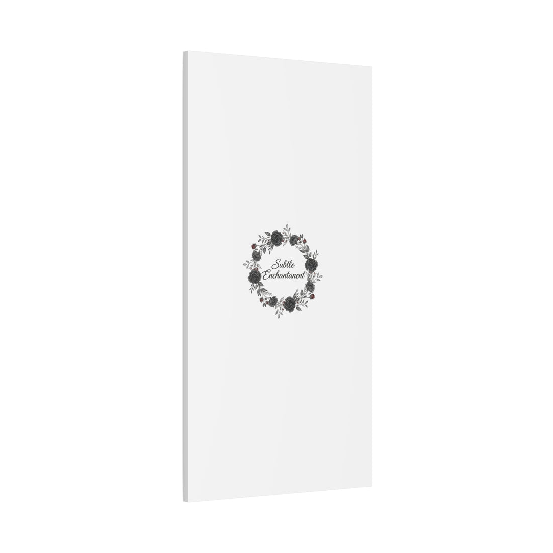 Moon Rose Wreath Canvas, Romantic Gothic Lite, Soft Goth Floral Wall Art