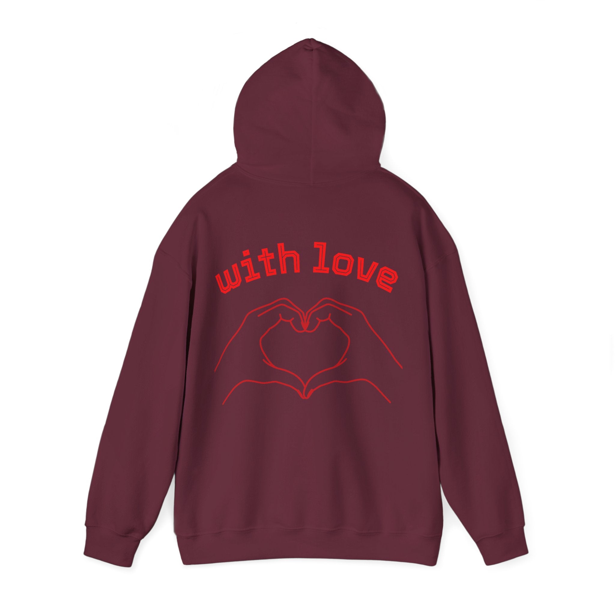 Heartfelt Love Hoodie, Unisex Hooded Sweatshirt for Couples, Valentine's Day Gift, Cozy Love Wear, Cute Friendship Sweatshirt - Goat Corp
