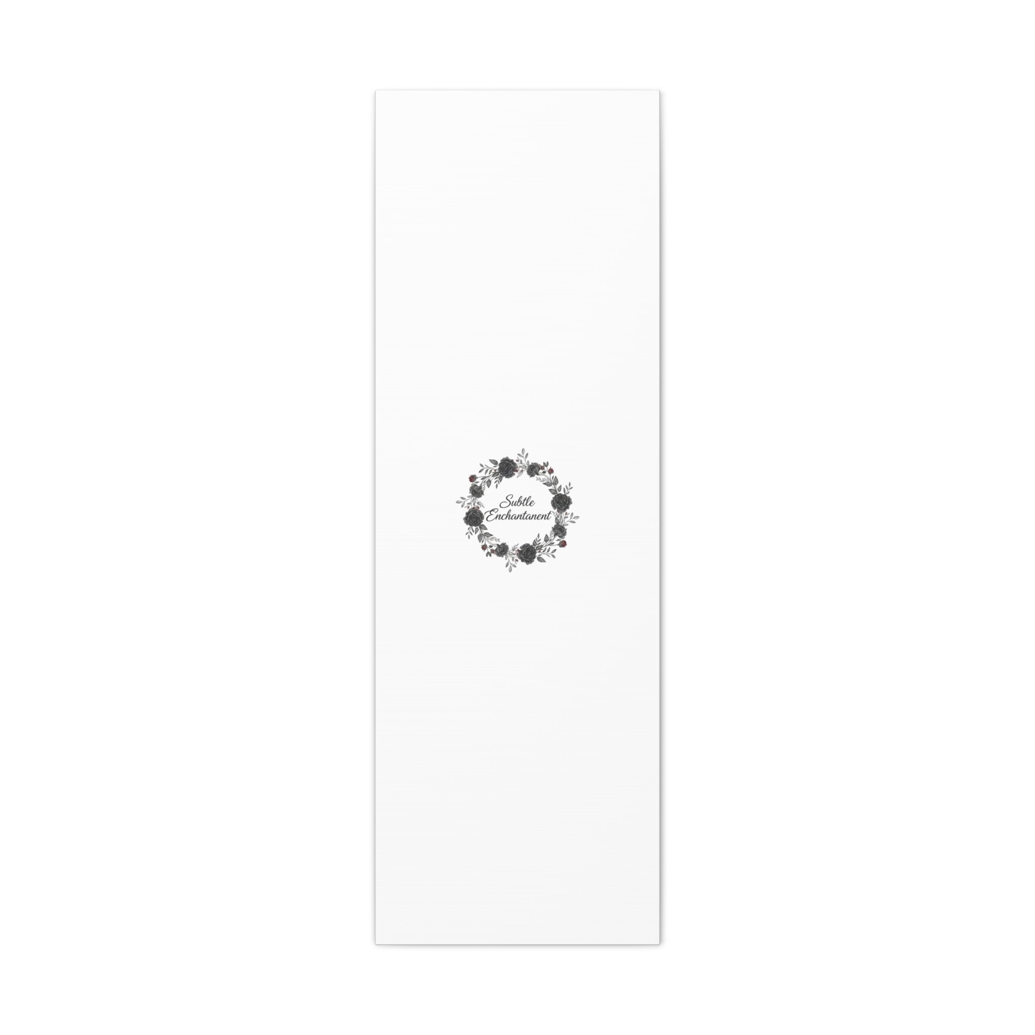 Moon Rose Wreath Canvas, Romantic Gothic Lite, Soft Goth Floral Wall Art