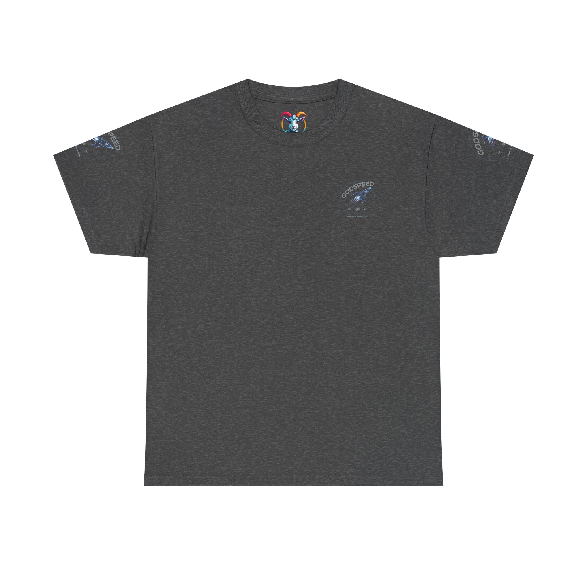 Rocket Space Unisex Tee - Godspeed to the Stars Design - Goat Corp