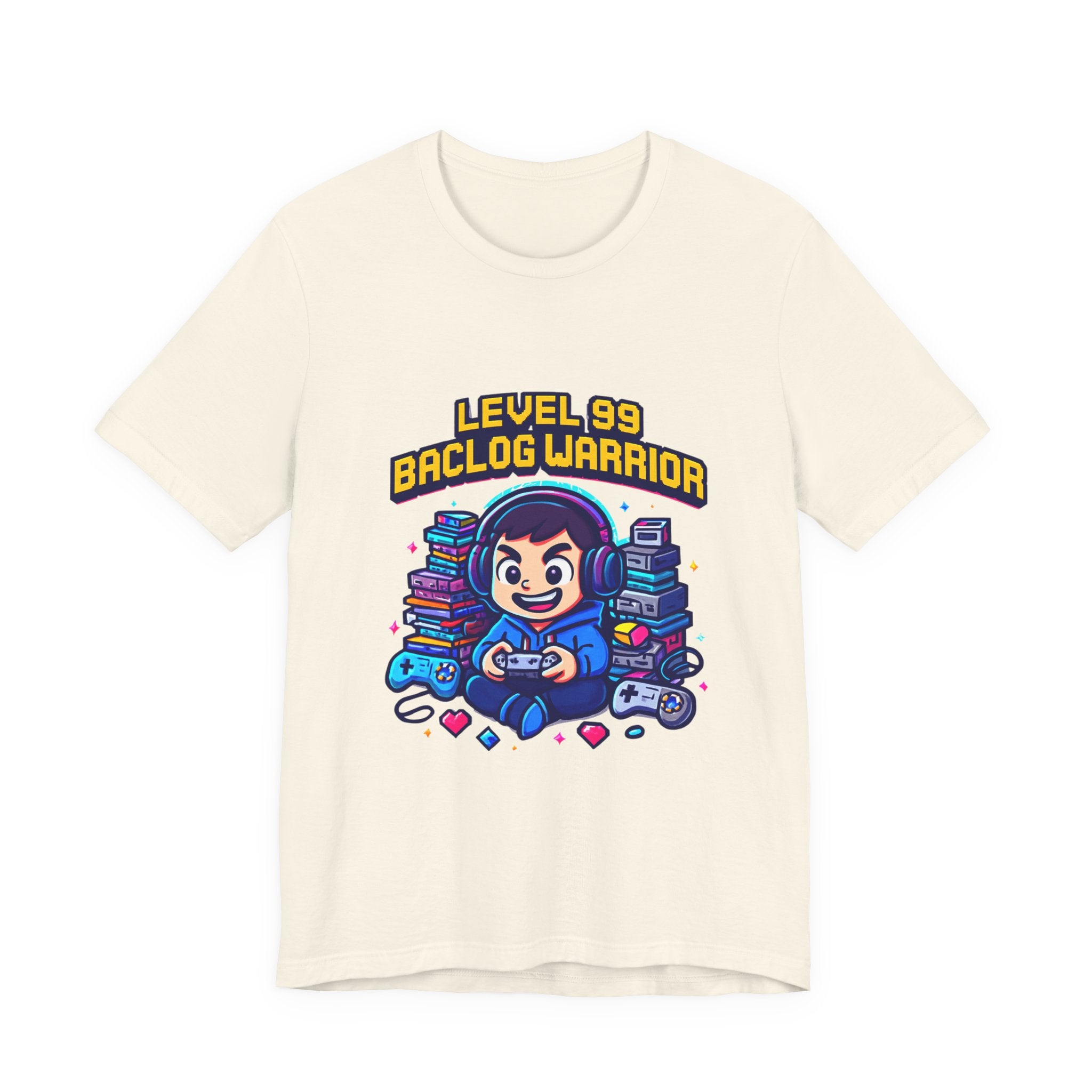 Gamer Tee — “Level 99 Baclog Warrior” Graphic T-Shirt
