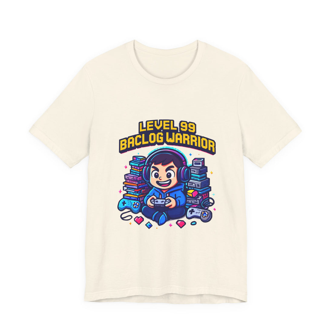 Gamer Tee — “Level 99 Baclog Warrior” Graphic T-Shirt