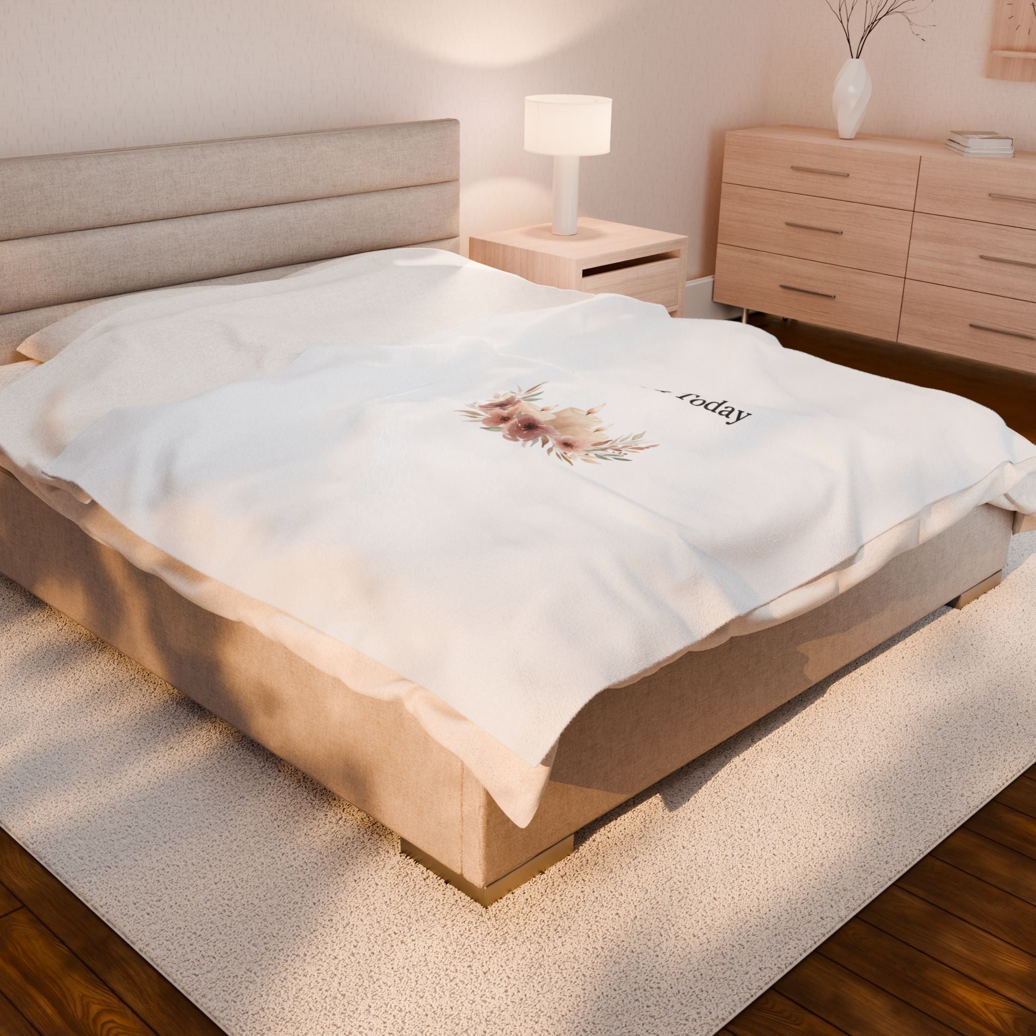 Choose You Today Velveteen Plush Blanket | Self‑Love Valentine, Self Care