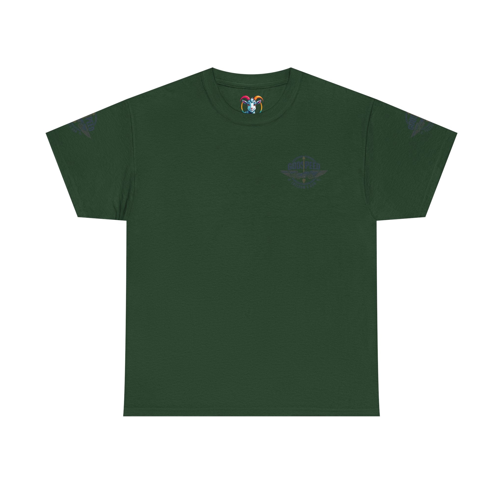 Godspeed Freedom Run Unisex Heavy Cotton Tee, Classic Graphic T-Shirt, Casual Wear, Gift for Runners, Vintage Style Apparel - Goat Corp