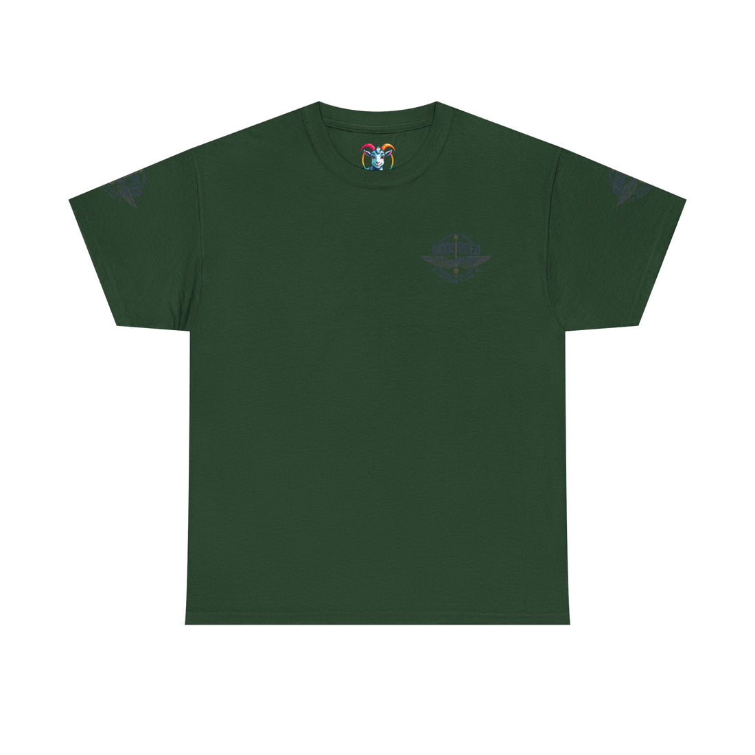 Godspeed Freedom Run Unisex Heavy Cotton Tee, Classic Graphic T-Shirt, Casual Wear, Gift for Runners, Vintage Style Apparel - Goat Corp