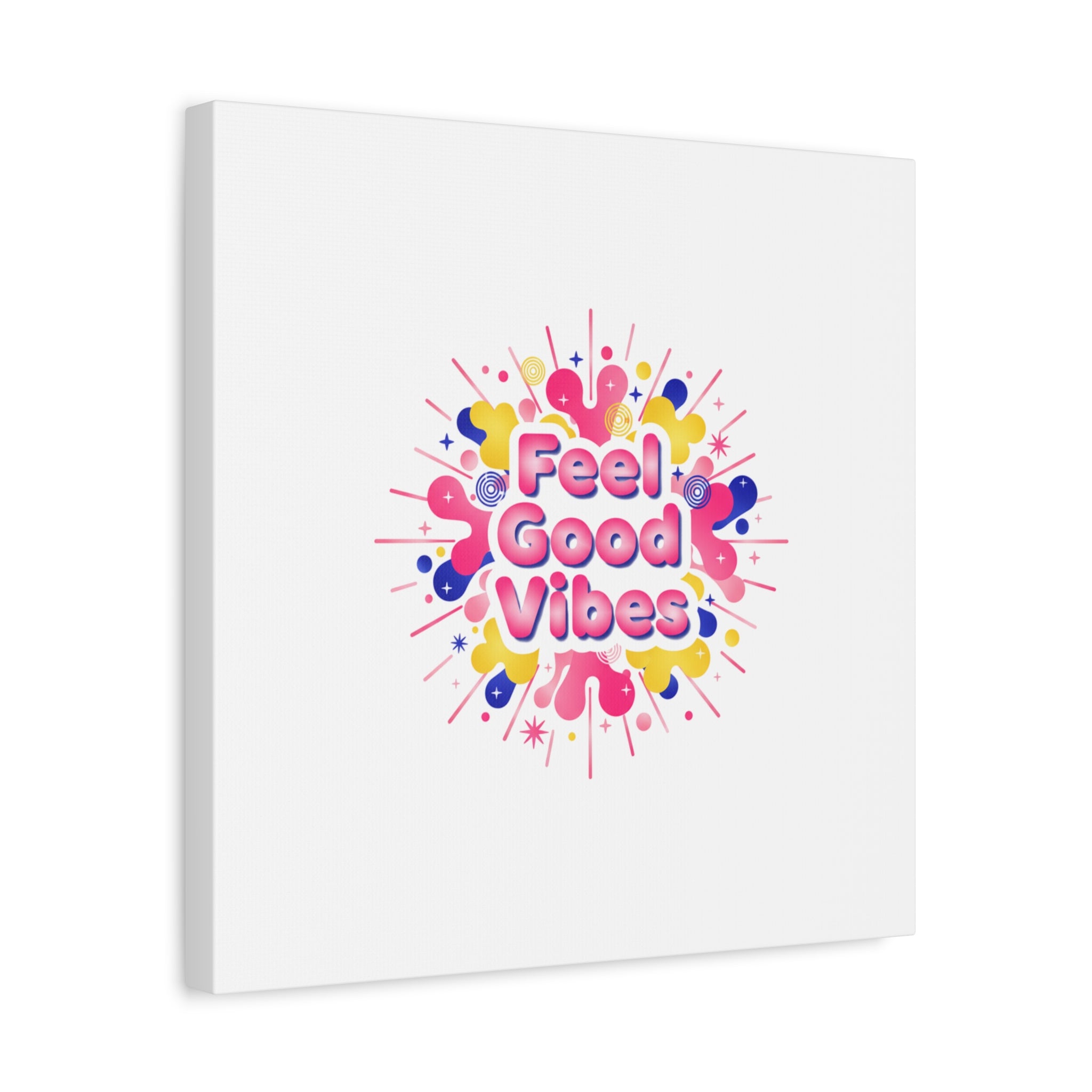 Feel Good Vibes Canvas | Dopamine Decor, Neon Gradient Squishy Art