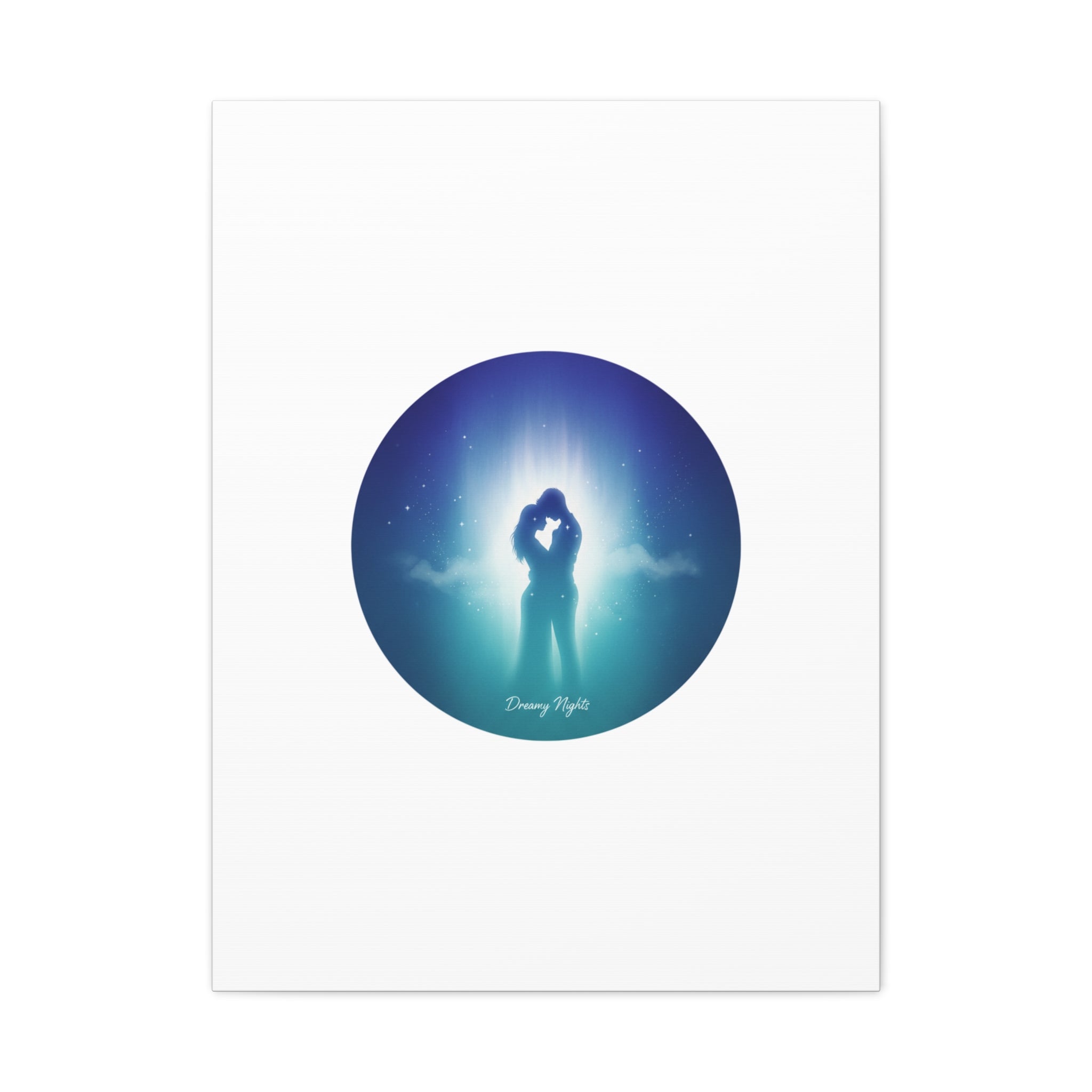 Dreamy Nightscape Canvas | Afterlight Atmospheric Print, Luminous Night Bloom