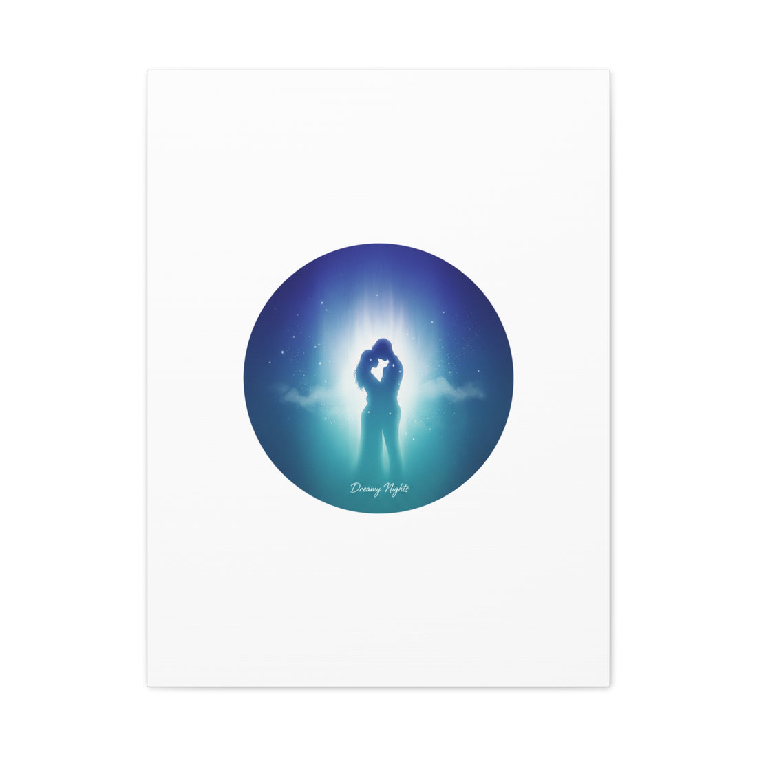 Dreamy Nightscape Canvas | Afterlight Atmospheric Print, Luminous Night Bloom