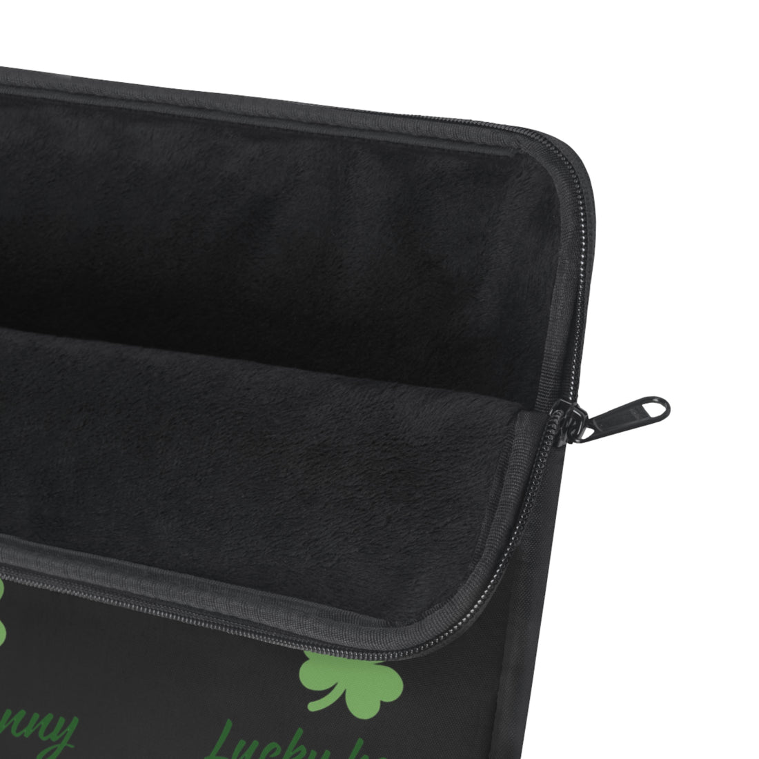Lucky Hanny Clovers Laptop Sleeve | St. Patrick's Day Gift | Trendy Tech Case | Lucky Charm Sleeve | Green Shamrock Design - Goat Corp