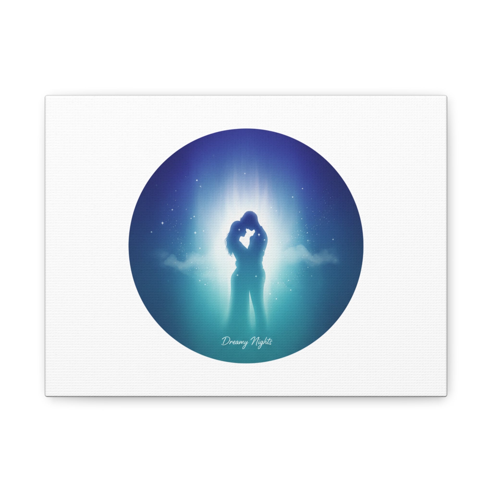 Dreamy Nightscape Canvas | Afterlight Atmospheric Print, Luminous Night Bloom