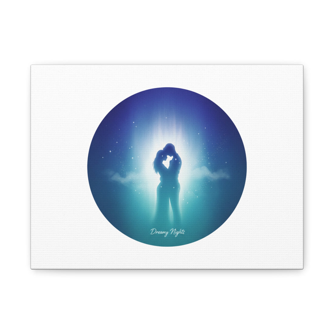 Dreamy Nightscape Canvas | Afterlight Atmospheric Print, Luminous Night Bloom