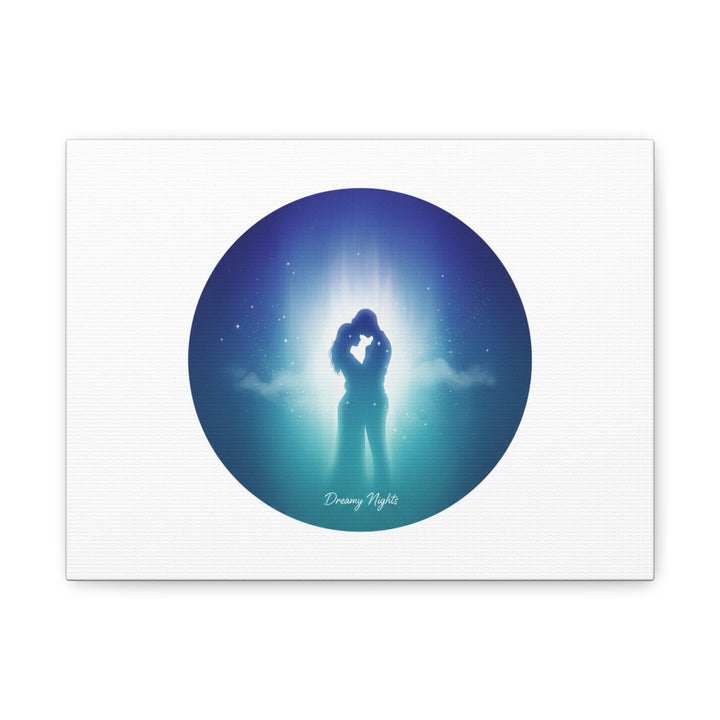 Dreamy Nightscape Canvas | Afterlight Atmospheric Print, Luminous Night Bloom